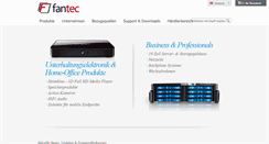 Desktop Screenshot of business.fantec.de